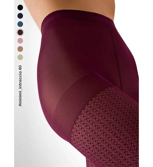 Колготки бордовые INTRECCIO 60 Minimi