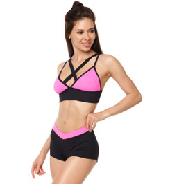 Шорты черные с розовым Champion Star