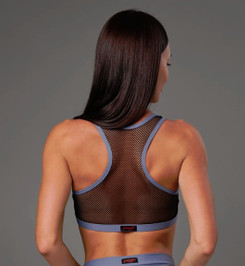 Топ серый с черной сеткой Anela Polerina