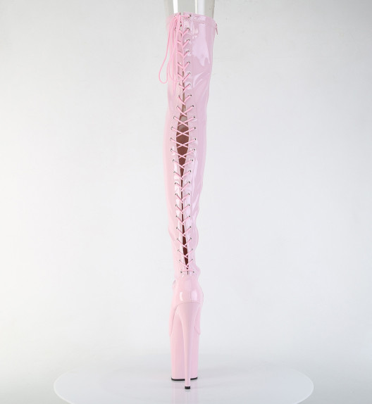 Ботфорты на платформе Pleaser розовые FLAM3850/BP/M