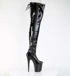 Ботфорты на платформе Pleaser черные FLAM3850/B/M