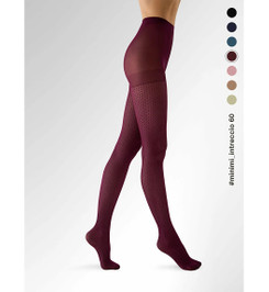 Колготки бордовые INTRECCIO 60 Minimi