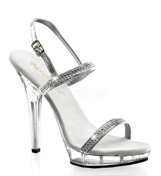 Туфли Pleaser серебряные LIP117/S/RS