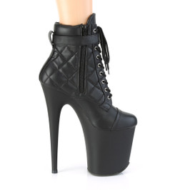 Ботинки на платформе Pleaser черные FLAM800-05/BPU/M