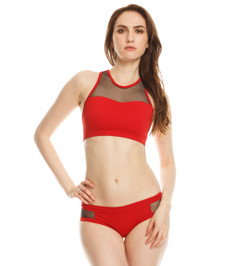 Топ красный Flow Mesh