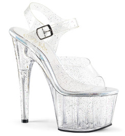 Босоножки Pleaser прозрачные с блестками ADO708MMG/C/M