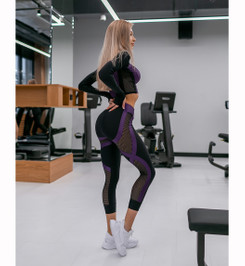 Лосины укороченные Move UP "Black & Limbo" Bona Fide