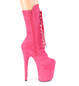 Ботильоны высокие Pleaser розовые замшевые FLAM1050FS/HPFS/M