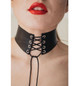 Чокер черный со шнуровкой спереди