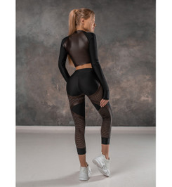 Лосины укороченные Move UP "Black & Brown Skin" Bona Fide