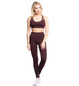 Лосины с высокой талией бордо с карбоном Vibe Crazy Fit