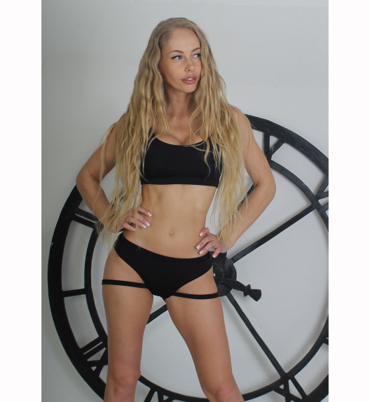 Подвязка-гартер черная I-Style