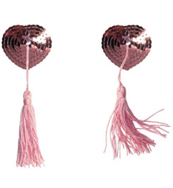 Пэстисы-сердечки розовые Gipsy с кисточками