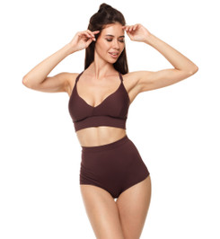 Топ бордо Push Up с чашками