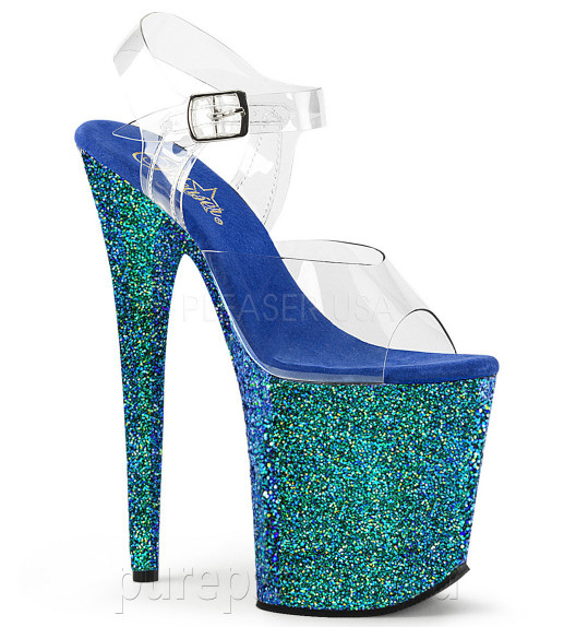 Стрипы Pleaser синие FLAM808LG/C/BLG