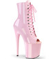 Ботильоны на платформе тройки Pleaser розовые FLAM1021/BP/M