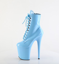 Ботильоны на платформе Pleaser голубые FLAM1020/BB/M