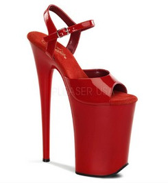 Босоножки Pleaser красные INF909/R/M