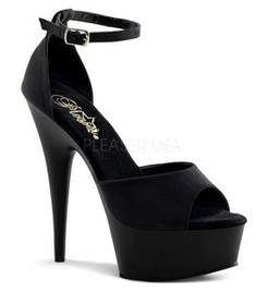 Туфли Pleaser черные DEL618PS/BPS/M