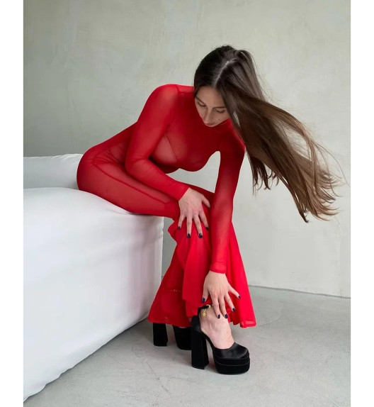 Комбинезон красная сетка Милфа EXORCE