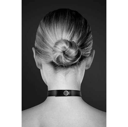 Чокер черный с двумя кольцами Bijoux