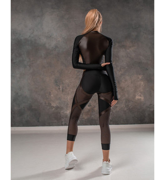 Лосины укороченные Move UP "Black & Brown Skin" Bona Fide