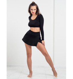 Шорты юбка черные Liga I-Style