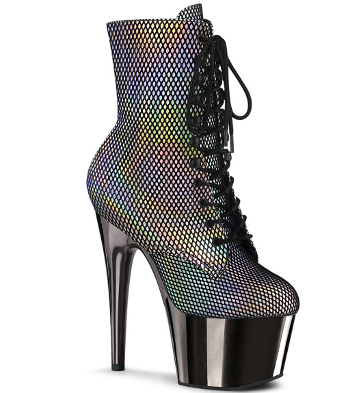 Ботильоны на платформе Pleaser серые ADO1020HFN/SHG/PWCH