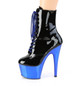 Ботильоны на платформе Pleaser синие лаковые ADO1020/B/RYBLCH