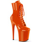 Ботильоны на платформе Pleaser оранжевые FLAM1020/OG/M