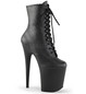 Ботильоны на платформе Pleaser черные матовые FLAM1020/BPU/M