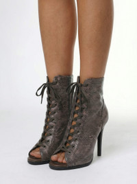 Туфли Хилсы Estrella Pro коричневая змеиная кожа ESP909BRSN