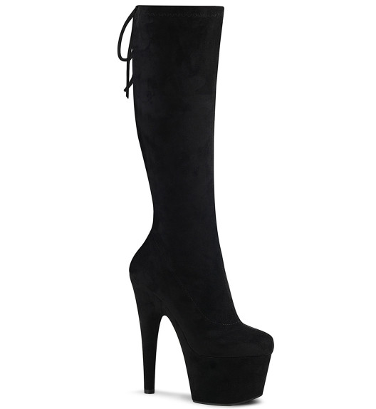 Сапоги на платформе Pleaser черные ADO2008/BFS/M