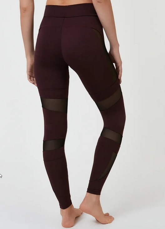 Лосины с сеткой бордо Muse