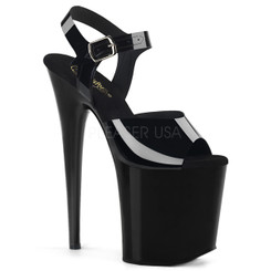 Стрипы силиконовые Pleaser черные FLAM808N/BTPU/M