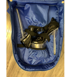 Рюкзак серый с голубыми молниями PoleDance