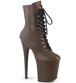 Ботильоны на платформе Pleaser мокко матовые FLAM1020/MOCPU/M