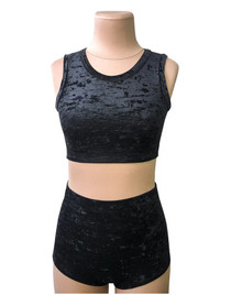 Топ черный Circle Velvet Star