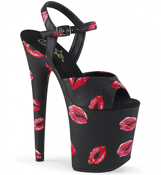 Стрипы Pleaser черные FLAM809KISSES/BPU/M