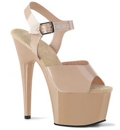 Босоножки силиконовые Pleaser бежевые ADO708N/CRTPU/M