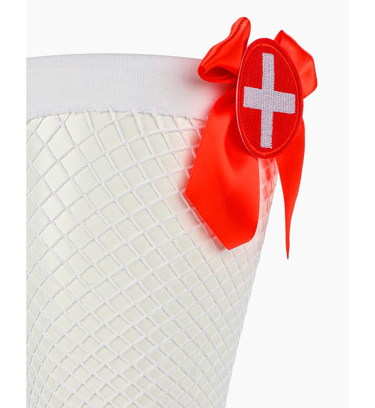 Чулки медсестры белая сетка Le Frivole