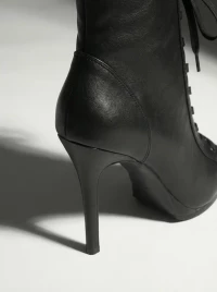 Туфли Хилсы Estrella Pro черная кожа ESP905BL