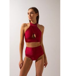 Топ бордовый Tanna Shark