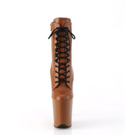 Ботильоны на платформе Pleaser карамель матовые FLAM1020/CAMLPU/M