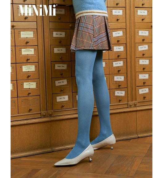 Колготки синие INTRECCIO 60 Minimi