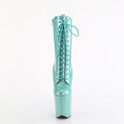 Ботильоны на платформе Pleaser голубые с блеском FLAM1040GP/AQG/M