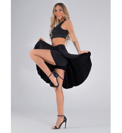 Шорты юбка черные Dolly Midi I-Style