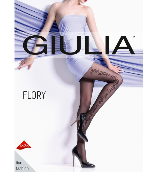 Колготки черные FLORY 10 Giulia