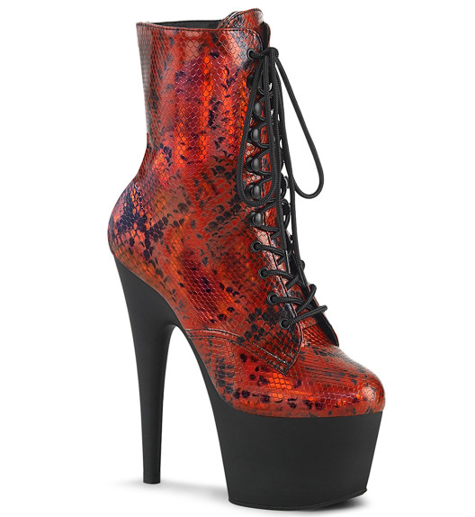 Ботильоны на платформе Pleaser красные ADO1020SP/RHGSP/B