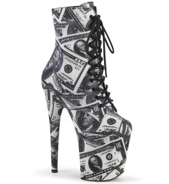 Ботильоны на платформе Pleaser Cash FLAM1020DP/W-BFA/M